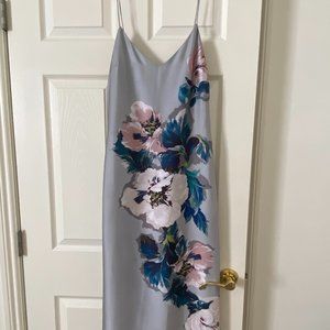 Zara Floral Slip Satin Dress